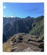 Majestic Mountain Views At Machu Picchu Fleece Blanket