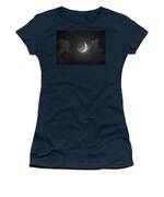 Shimmering Crescent Among Clouds Women's T-Shirt