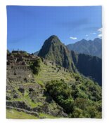 Machu Picchu In Sunlit Splendor Fleece Blanket