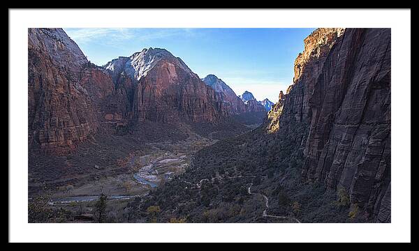 Breathtaking Valley Vista In Zion National Park Framed Print
