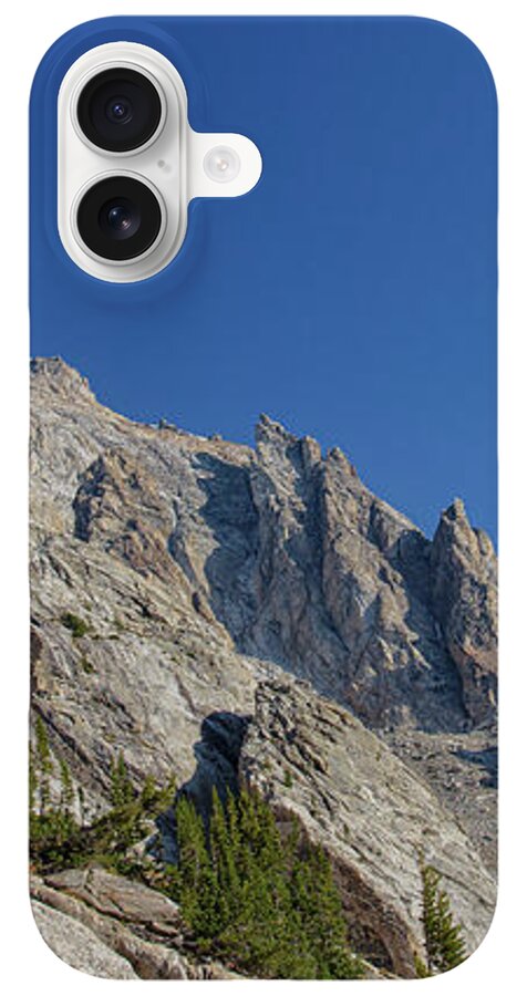 Majestic Mountain Peaks Under Blue Sky iPhone Case