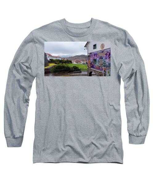 Street Scene with Colorful Mural Long Sleeve T-Shirt