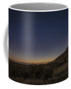 Twilight Comet Over Desert Landscape Coffee Mug