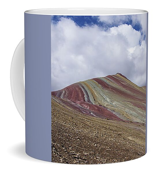 Colorful Mountain Range Under Cloudy Sky Coffee Mug