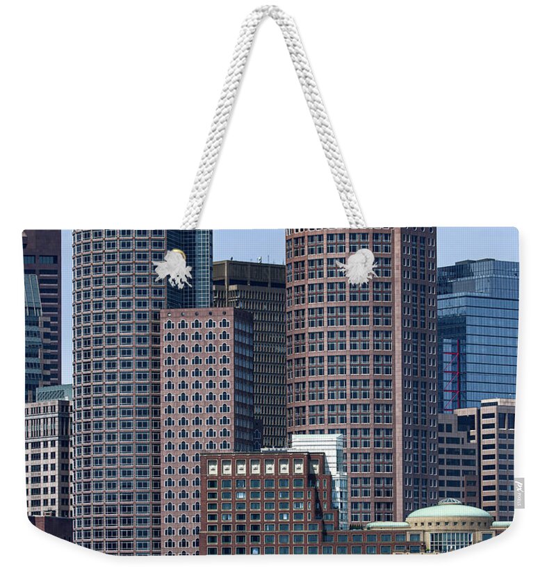 Boston Skyline by the Water Weekender Tote Bag