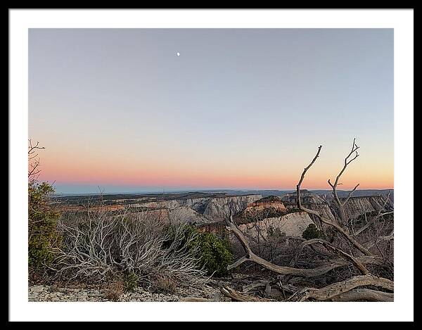 Breathtaking Canyon Sunset View Framed Print