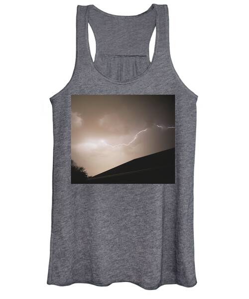 Lightning Illuminates Night Sky Women's Tank Top