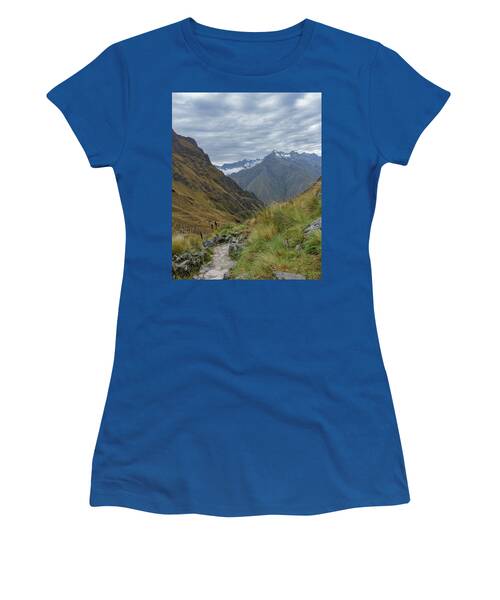 Trail Through Majestic Mountain Landscape To Dead Woman's Pass Women's T-Shirt