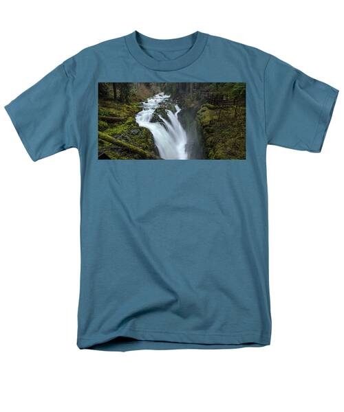 Serene Flow Through Mossy Forest Men's T-Shirt  (Regular Fit)