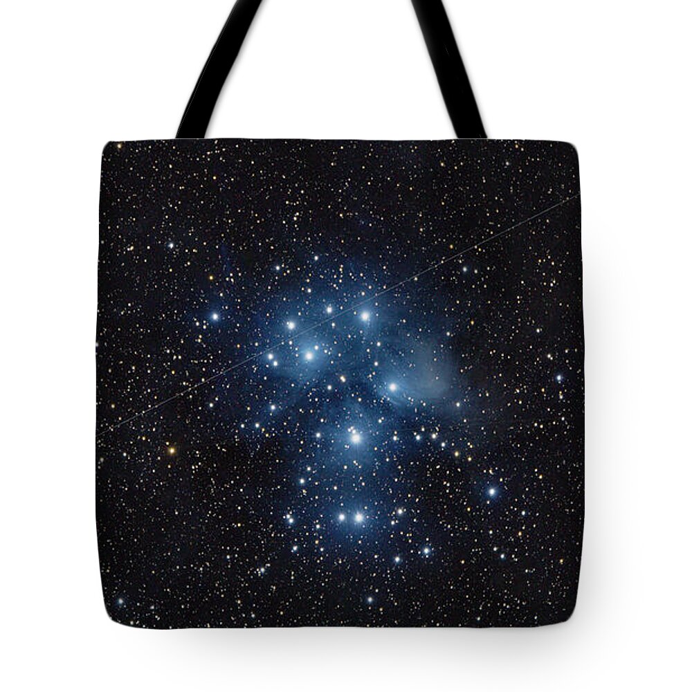 Pleiades Cluster In Cosmic Night Tote Bag