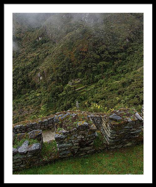 Misty Mountain Ruins Framed Print