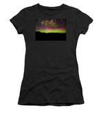 Vibrant Aurora Over Wasatch Mountain Range Women's T-Shirt