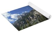 Majestic Mountain Peaks Under Blue Sky In Cascade Canyon Yoga Mat