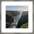 Dramatic Coastal Cliff Scene Framed Print
