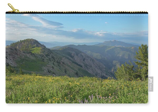 Mountain View with Wildflowers Zip Pouch