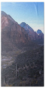 Breathtaking Valley Vista In Zion National Park Bath Towel