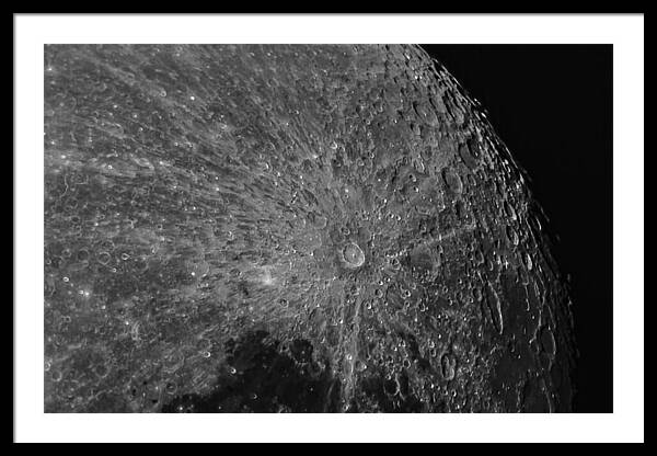 Lunar Surface Craters In Detail Framed Print