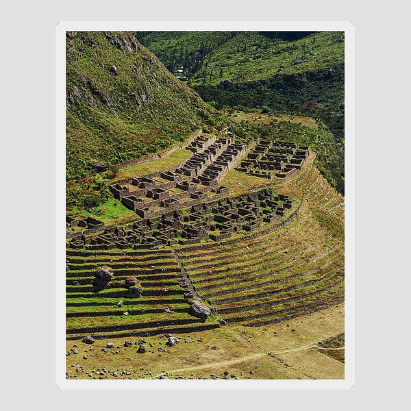 Ancient Terraces And Ruins In Andes Mountains Sticker