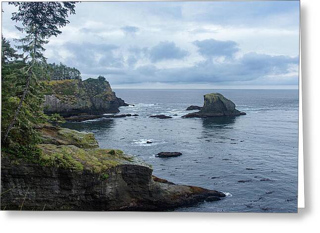 Rugged Coastal Landscape with Cliffs Greeting Card
