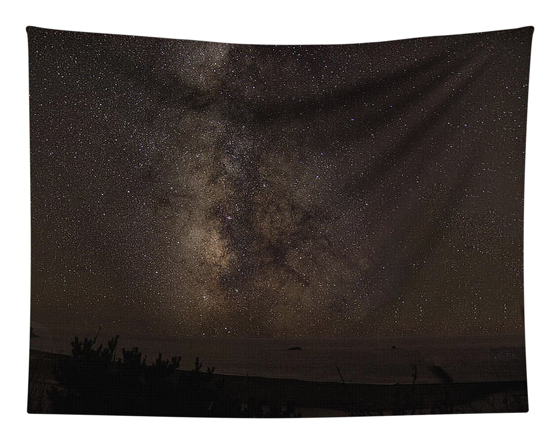 Milky Way Over Tranquil Shoreline Tapestry