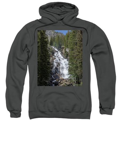 Waterfall Amidst Forest Landscape Sweatshirt