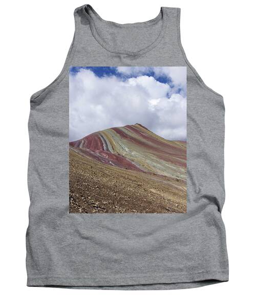 Colorful Mountain Range Under Cloudy Sky Tank Top