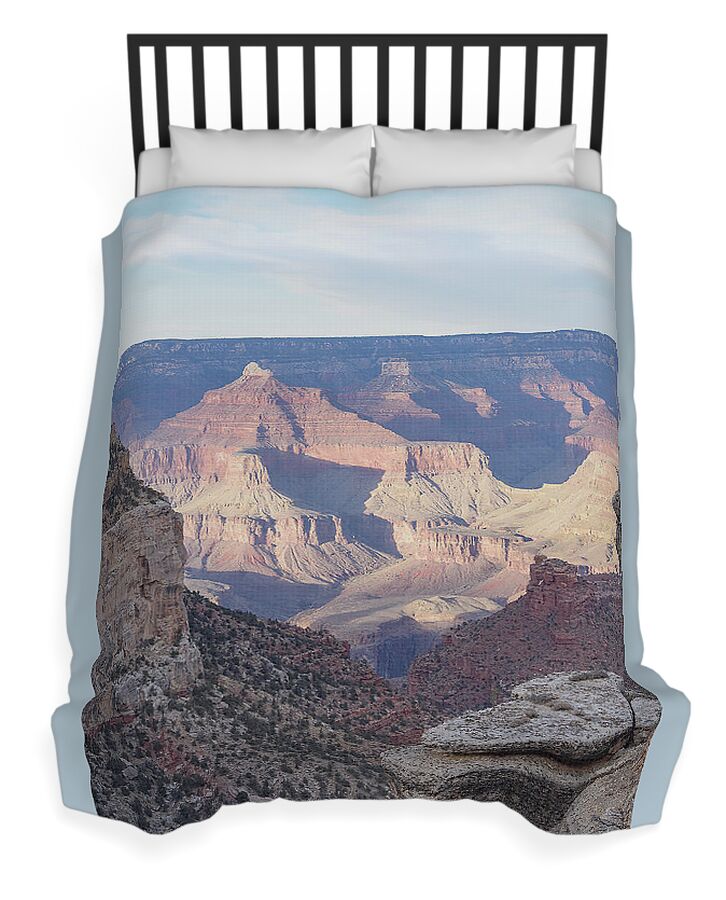 Majestic Grand Canyon Vista At Sunset Duvet Cover