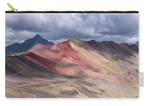 Rainbow Mountain Range Under Cloudy Skies Zip Pouch