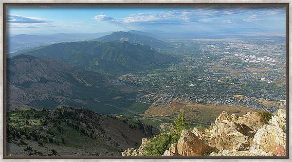Expansive View From Ben Lomond Summit Framed Print