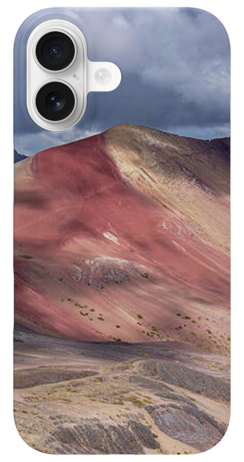 Rainbow Mountain Range Under Cloudy Skies iPhone Case
