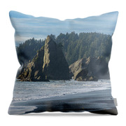 Dramatic Coastal Rock Formations Throw Pillow