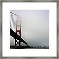 Golden Gate Bridge Disappears Into Misty Fog Framed Print