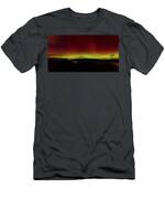 Northern Lights Over Mountain Range T-Shirt