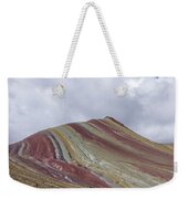 Colorful Mountain Range Under Cloudy Sky Weekender Tote Bag