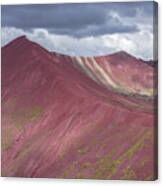 Vibrant Red Mountain Landscape Canvas Print