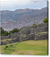 Saqsaywaman Incan Ruin In Cusco Peru Canvas Print