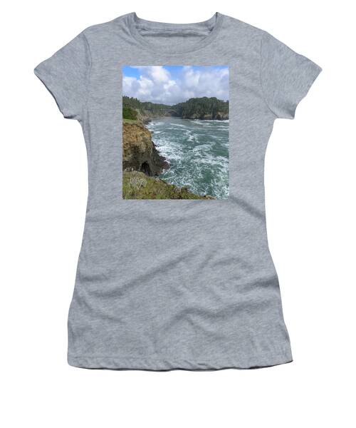 Coastal Bridge Over Rushing Waters Women's T-Shirt
