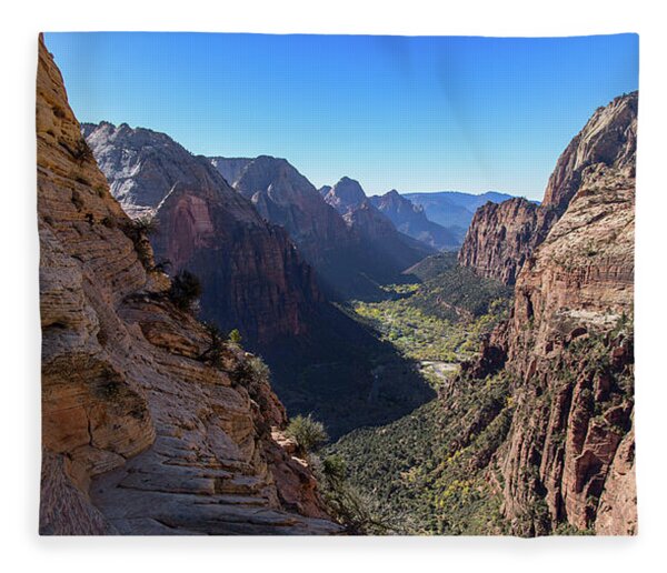 Breathtaking Zion Canyon View Fleece Blanket