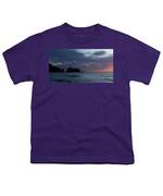 Serene Coastal Sunset with Cliffs Youth T-Shirt