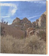 Desert Cliffs In Capitol Reef National Park Wood Print