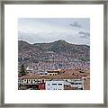 Rooftops and Hills of Cusco Framed Print