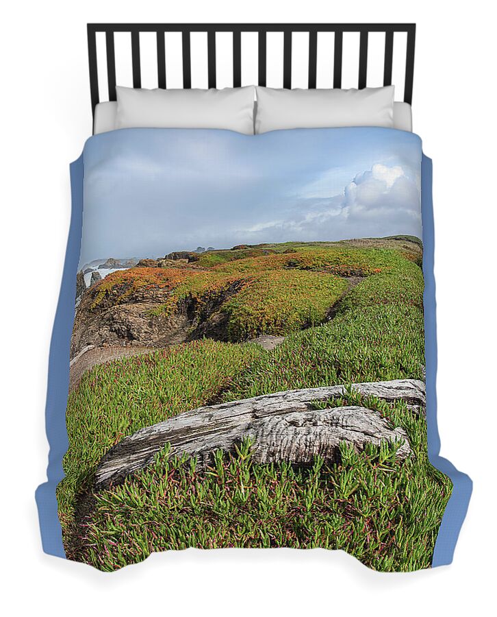 Coastal Landscape with Driftwood Duvet Cover