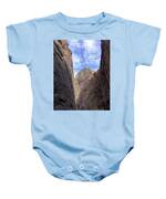 Towering Canyon Cliffs And Blue Sky Baby One-Piece
