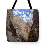 Majestic Canyon Sky View In The Narrows Tote Bag