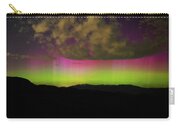 Vibrant Aurora Over Wasatch Mountain Range Zip Pouch