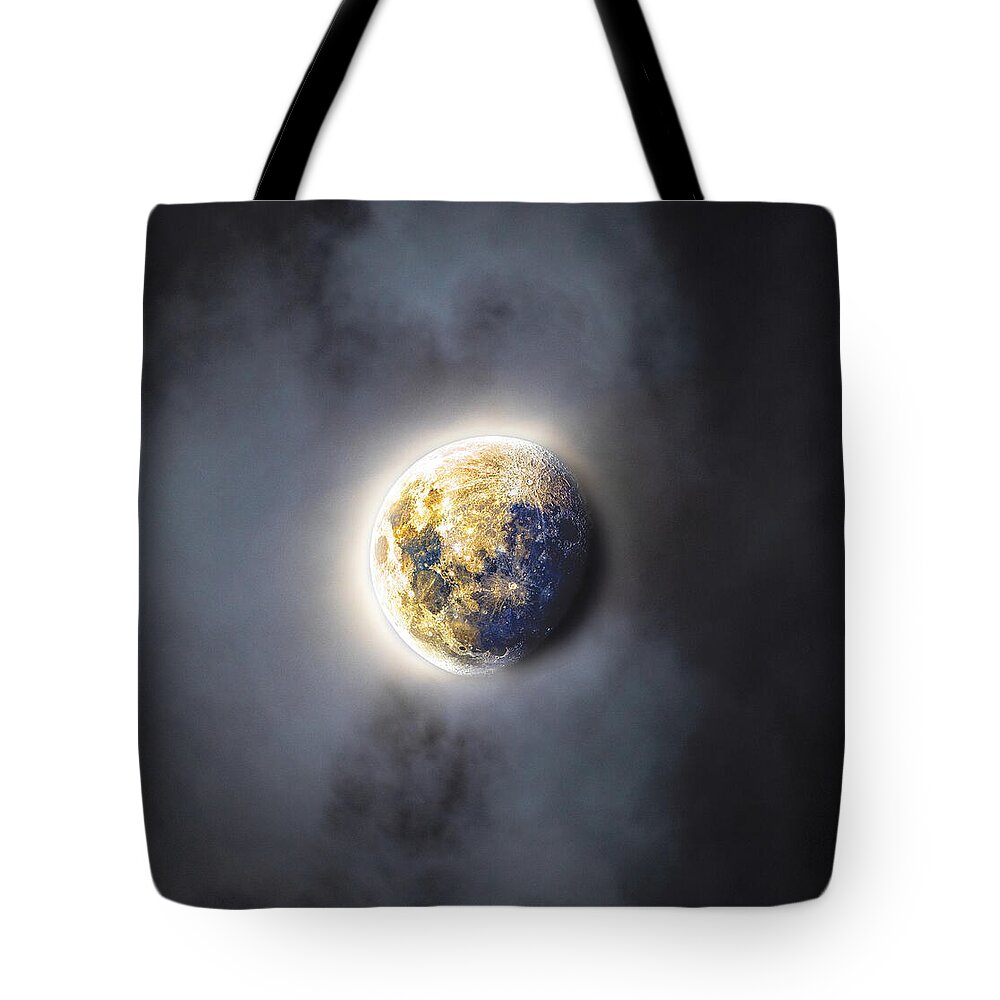 Celestial Moon In Ethereal Glow Tote Bag