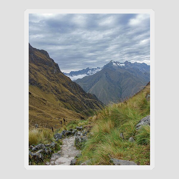 Trail Through Majestic Mountain Landscape To Dead Woman's Pass Sticker