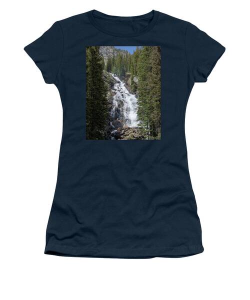 Waterfall Amidst Forest Landscape Women's T-Shirt