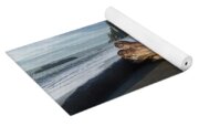 Driftwood on a Pebbled Beach Yoga Mat