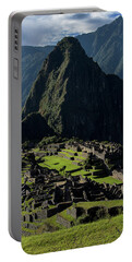 Majestic Ruins In A Mountain Valley Portable Battery Charger